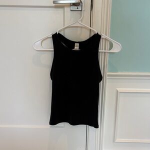 Reflex Black Ribbed Tank Top